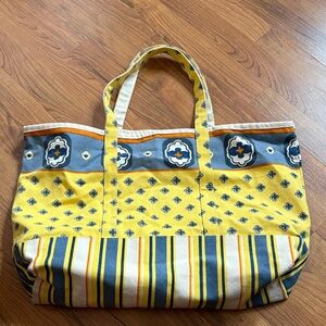 Grandma chic Yellow and Blue Patterned La Dolce vita Tote Bag